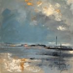 Dans la Lagune - Acrylique sur Toile 80 x 80 cm