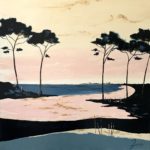 L'Anse Rose V - 80 x 80 cm