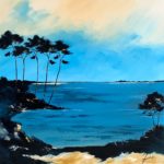 L'Anse aux Éclats Turquoises - Acrylique sur toile - 80 x 80 cm