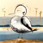 La Mouette II - Acrylique sur toile - 80 x 80 cm