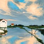 Petites cabanes de Fort Royer - Acrylique sur toile - 80 x 80 cm